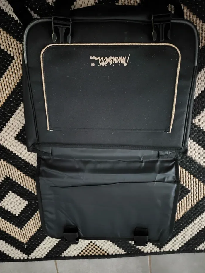 Cartable scolaire Bagtrotter doré pailleté et noir - Neuf avec étiquette - photo numéro 3