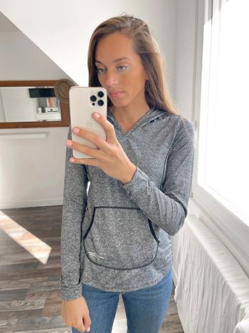 Haut manches longues gris foncé Crivit Sport