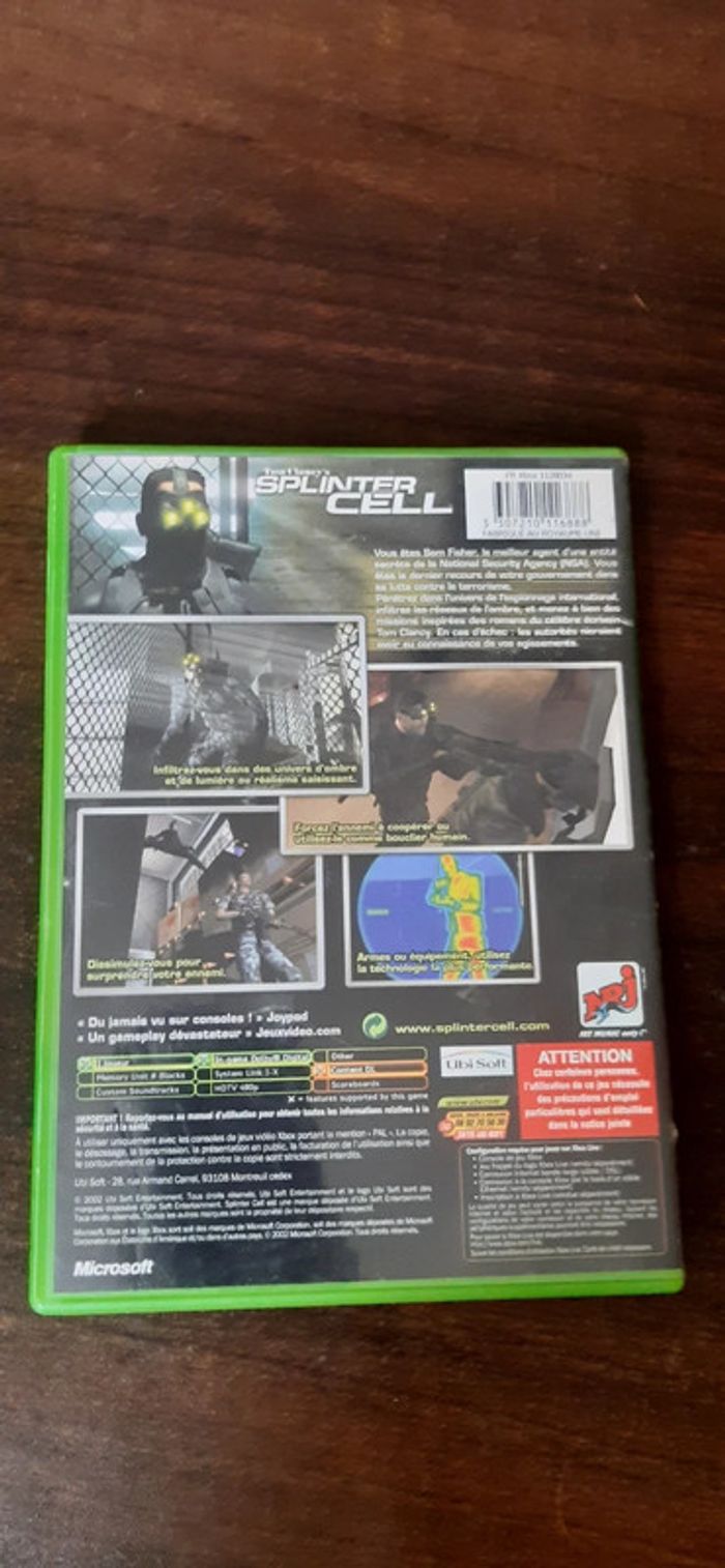 Xbox splinter cell Tom Claney's - photo numéro 2