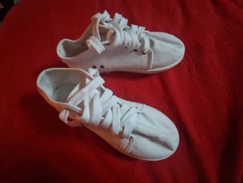 Baskets tissus blanc