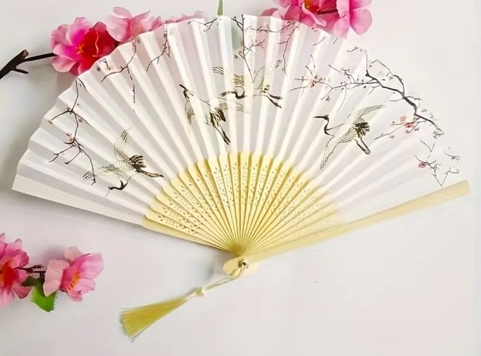 Éventail oiseaux japonais - photo numéro 2
