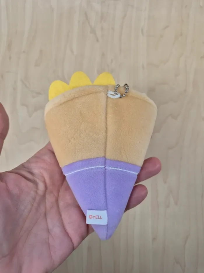 Porte-clés peluche Tsuburana Hitomi "Fast Food" : crêpe banane - photo numéro 2