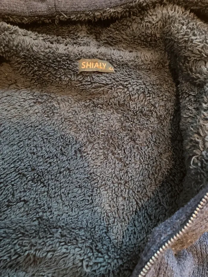 5 ans - gilet bien doux et chaud bleu marine -  idéal en mi-saison ou pour le ski - photo numéro 3