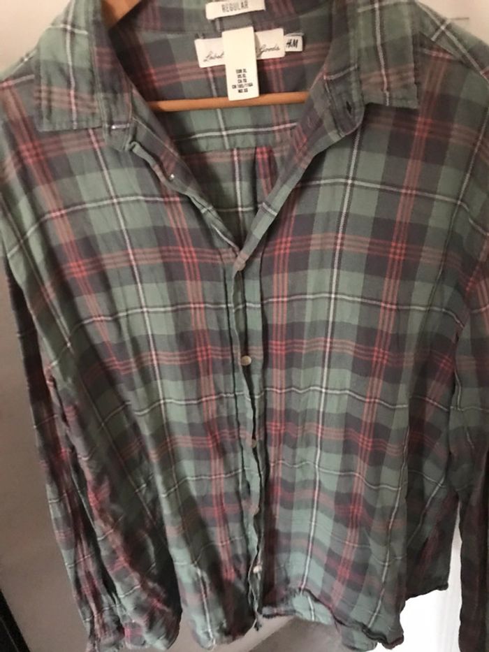 Lot de 2 chemises à carreaux H&M taille L et XL - photo numéro 4