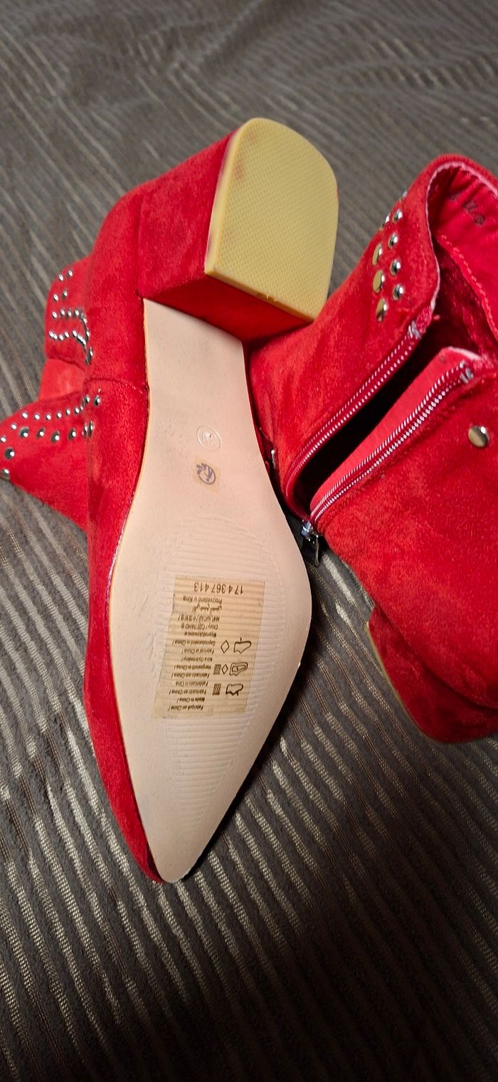 Bottines rouge - photo numéro 2