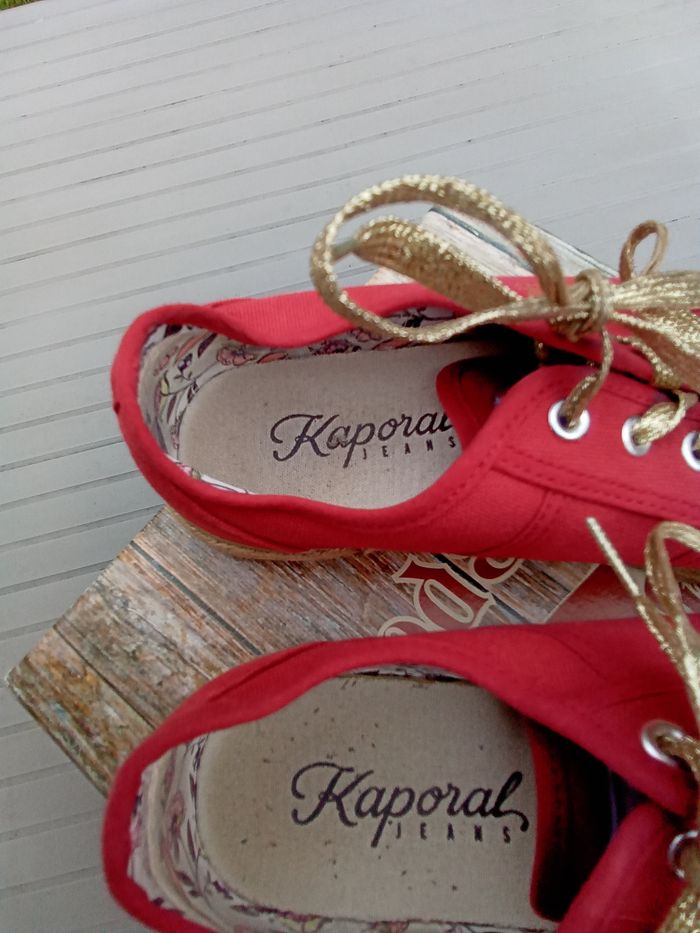 Tennis compensées rouges - Kaporal - photo numéro 3