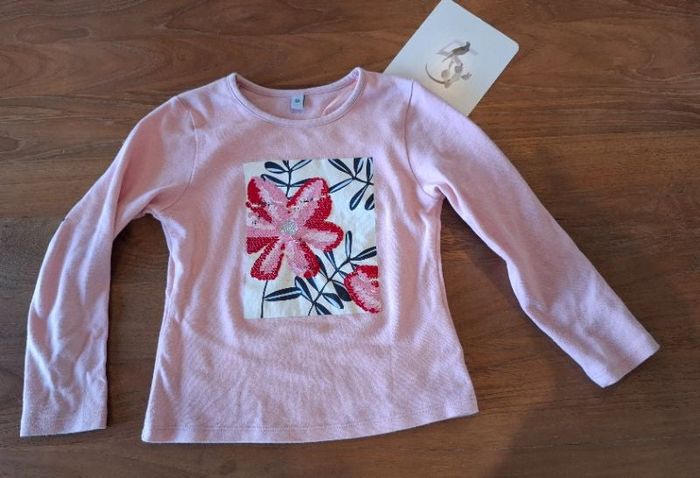 Tee-shirt manche longue rose _ 110 cm 5 ans _ intermarché