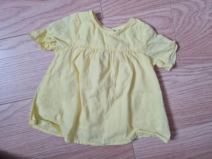 Robe jaune 12 mois doublé coton