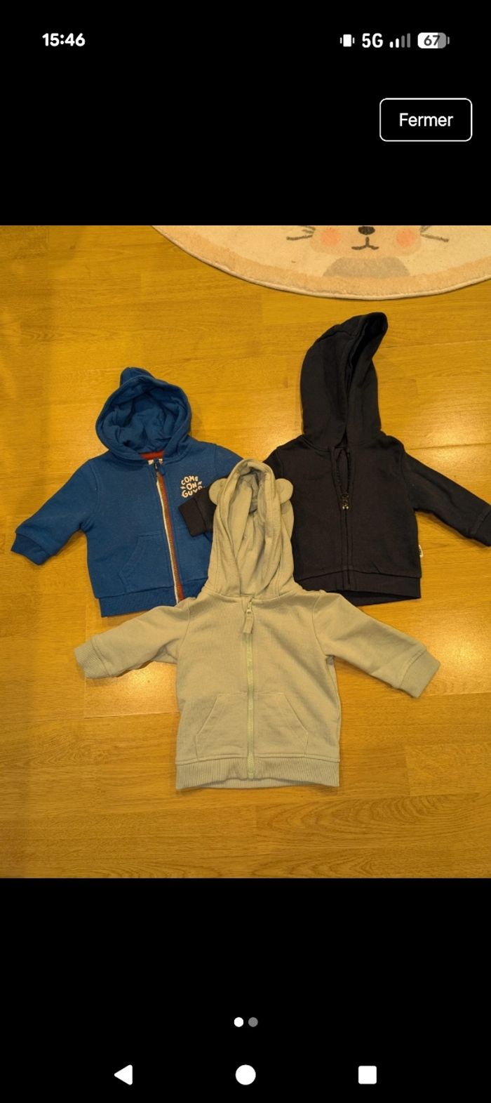Lot de 3 vestes taille 3 mois - photo numéro 1