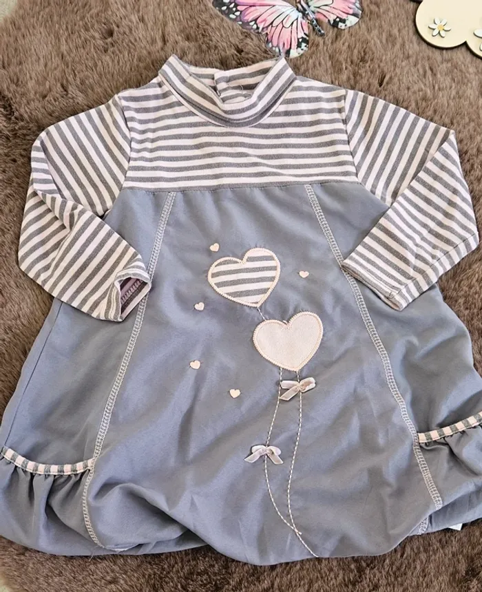 Lot de 2 robes pull 18 mois fille - photo numéro 2