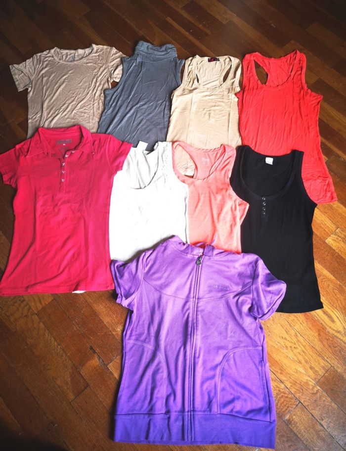 Gros lot de 9 hauts tops tee shirts debardeurs