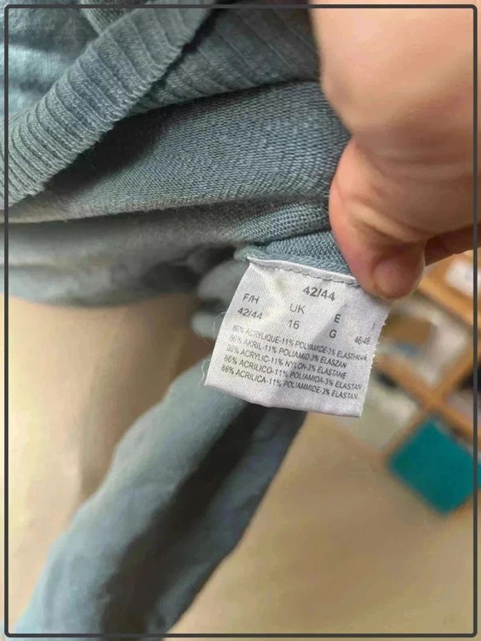 Pull col rond taille 42/44 marque in extenso - photo numéro 3