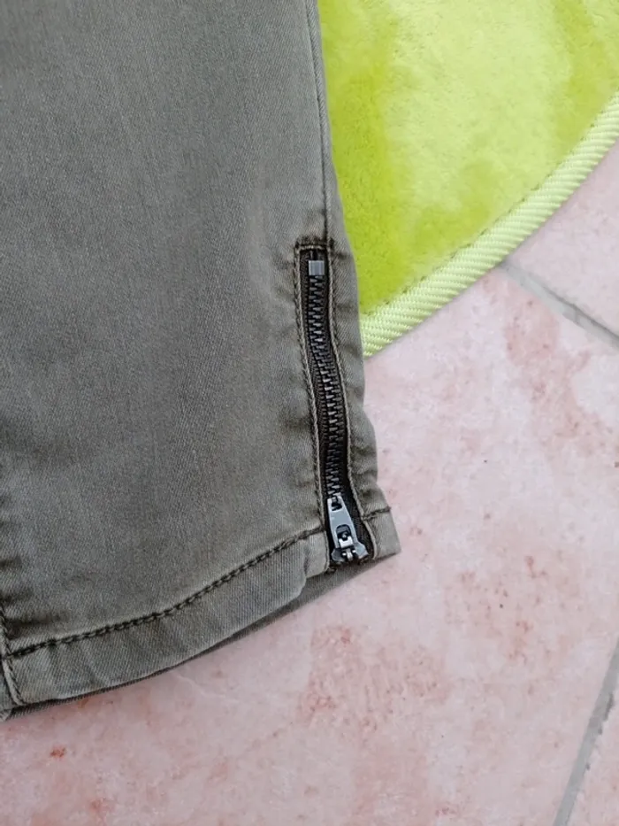 Pantalon vert kaki taille 38 cache cache - photo numéro 6