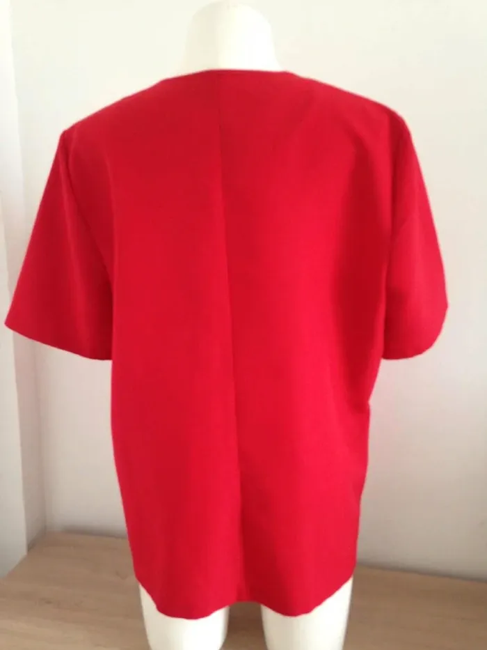 Blouse col rond coquillage manches courtes 40/42 Afibel - photo numéro 7