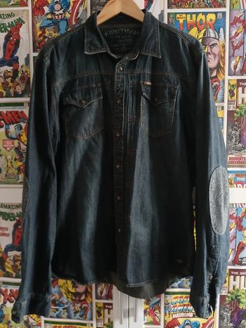 Chemise jeans firetrap homme taille XL
