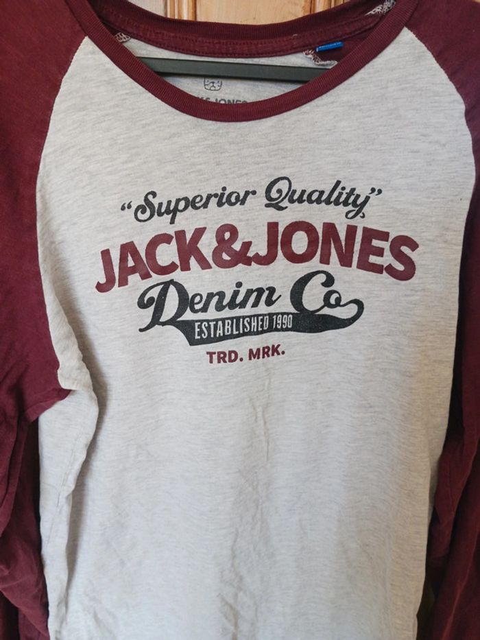 T-shirt ml garçon 16 ans jack&jones tbe - photo numéro 2