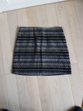 Jupe camaïeu 38 noir /bleu