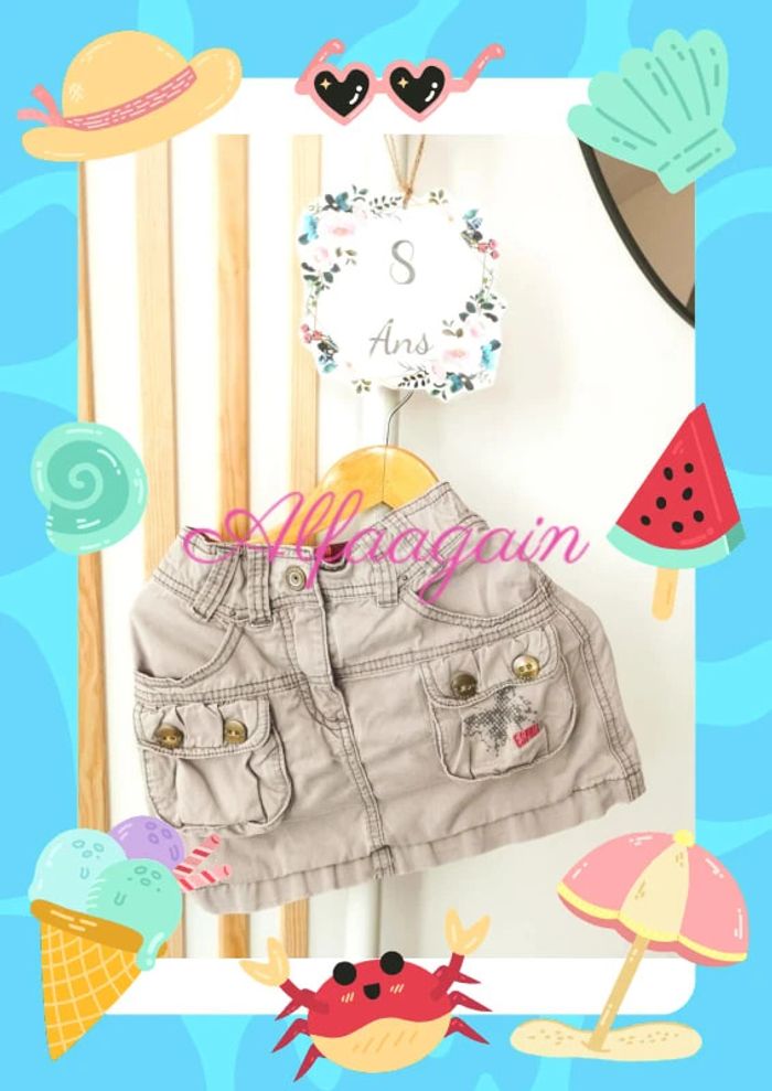 Jupe beige esprit 8ans