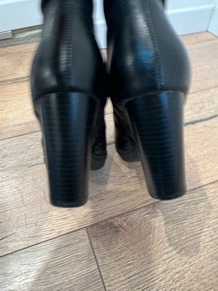 Paire de bottines noires simili cuir 37 - photo numéro 10