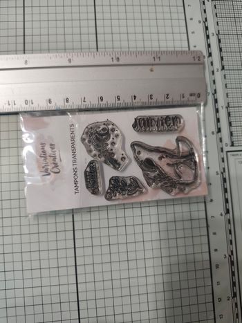 Tampons de scrapbooking variations créatives janvier