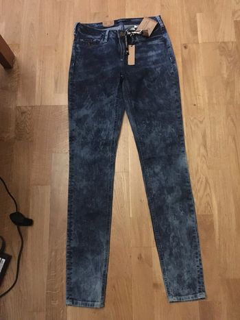 jeans slim bleu delavé maison  scotch  neuf t26