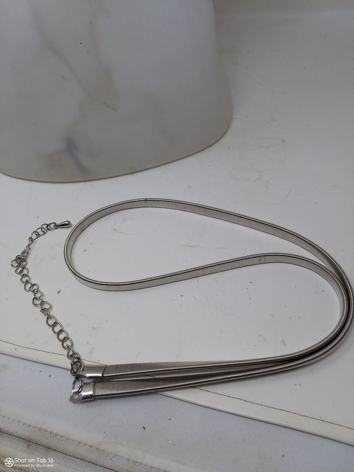 Ceinture argentée élégante flexible extensible - photo numéro 2
