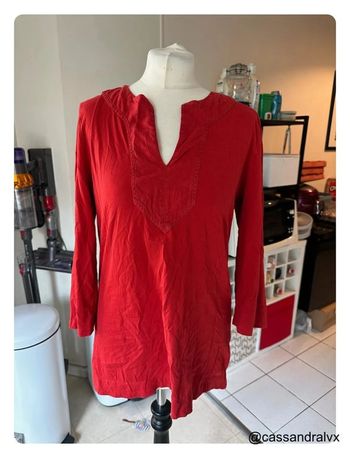 Haut Blouse rouge Ralph Lauren