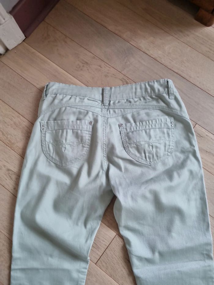Pantalon  taille 38 vert amande - photo numéro 5