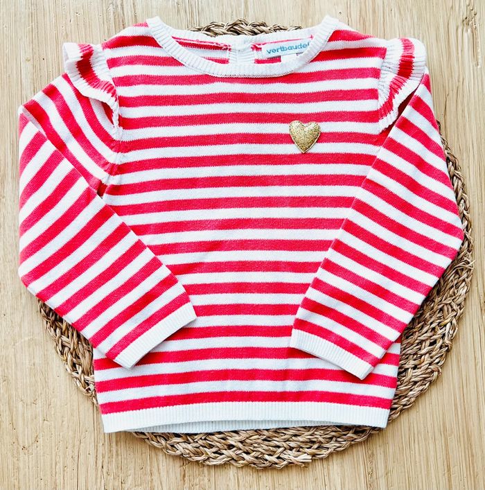 Pull fin marinière Vertbaudet