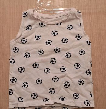 T-shirt sans manche 9 mois blanc