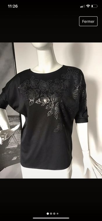 Haut teeshirt top loose manches chauve-souris