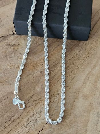 Ensemble en argent 925 maille corde