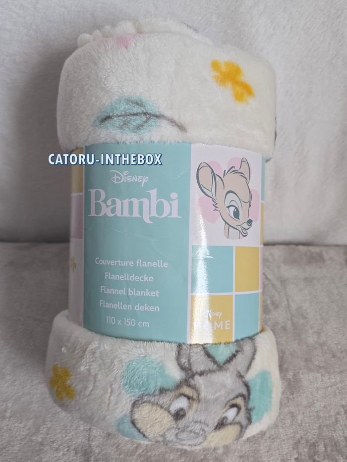 Plaid / Couverture en flanelle / Throw / Blanket Disney Bambi Panpan / Thumper - photo numéro 3