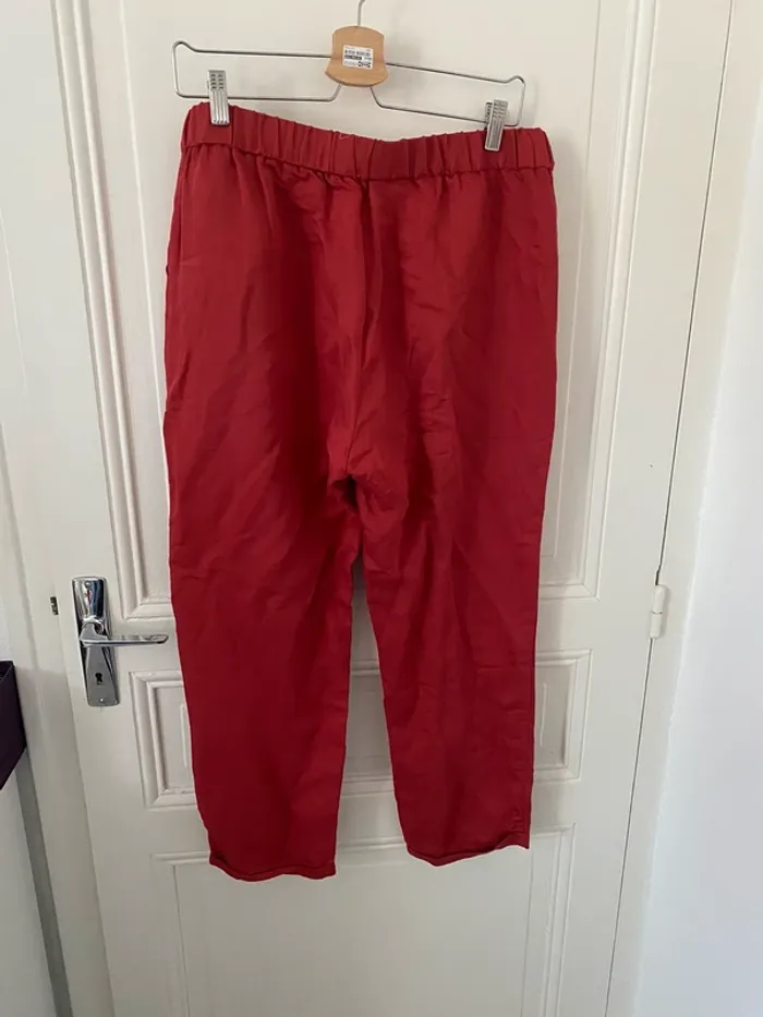 Pantalon fluide bordeaux - photo numéro 2