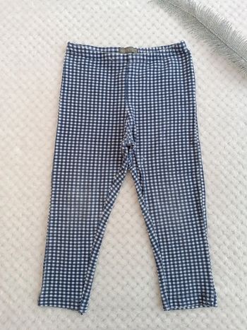 🔸Legging blanc et bleu marine à carreaux - In Extenso Taille 4 ans 🔸
