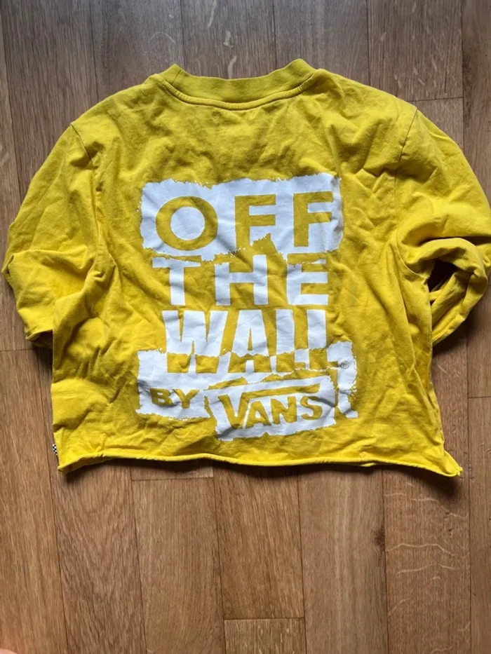 Tee shirt à manches longues Vans Jaune - photo numéro 4