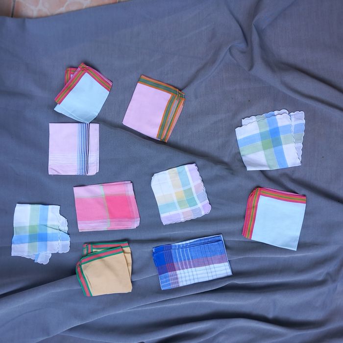 Lot de 10 mouchoirs textiles
