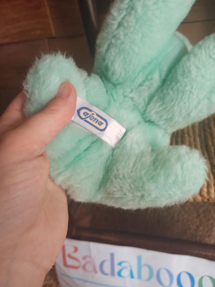 Peluche lapin vert ajena vintage tbe - photo numéro 3