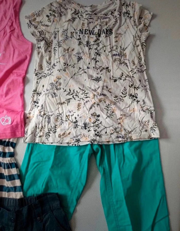 Lot 8 pièces fille 10 ans t-shirts, shorts.. - photo numéro 4