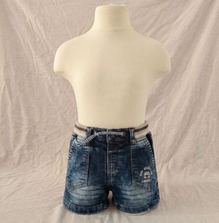 Short en jean souple "Surf Beach Club" - Liberto 24 mois