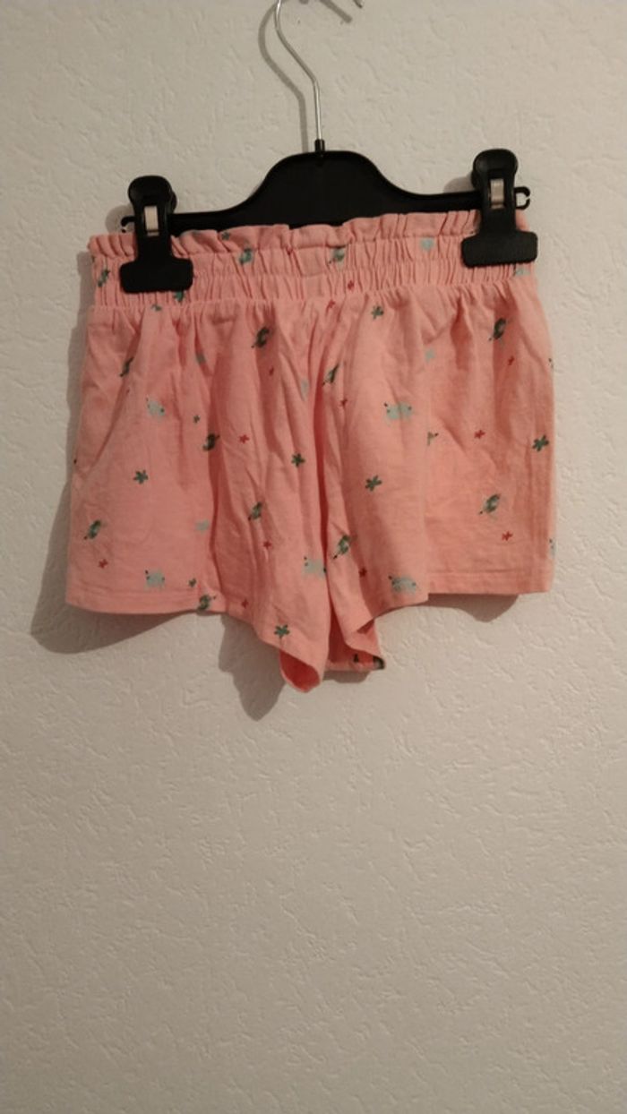 short coton fille rose imprimé tortues fille 10 ans kiabi - photo numéro 2