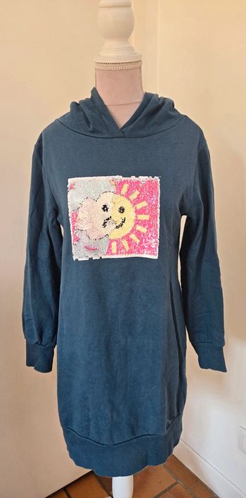 Robe sweat à capuche Bleu BPC / 12/13 ans