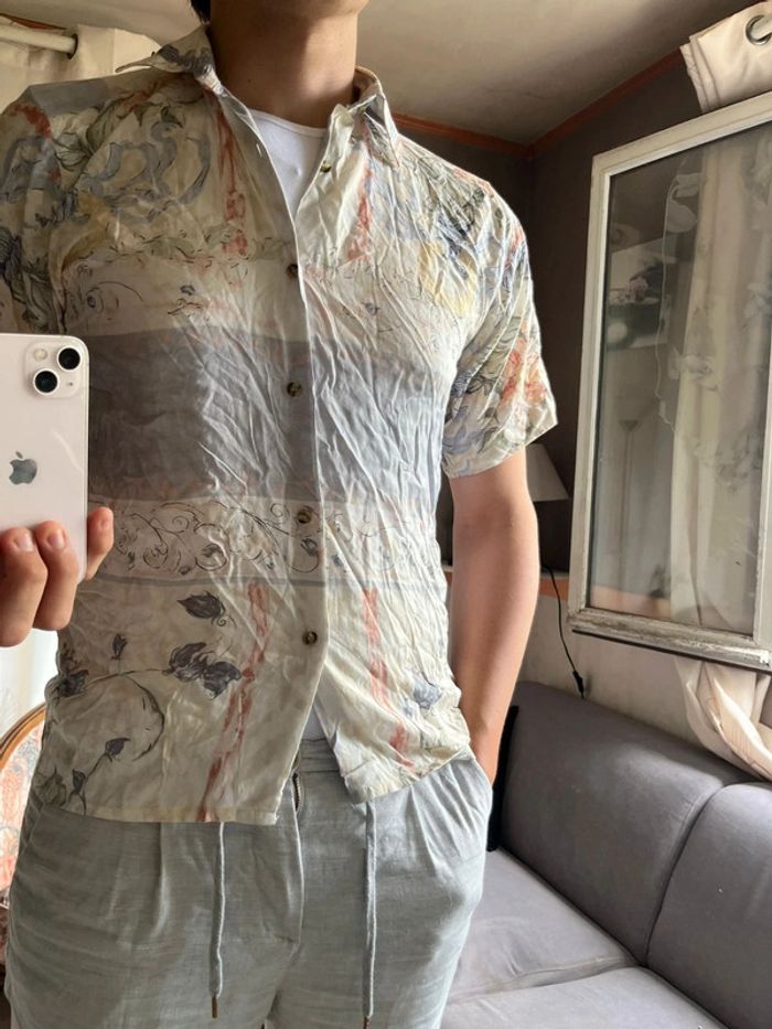 Jolie chemise à motif grunge tie and dye vintage Antoine été - photo numéro 3
