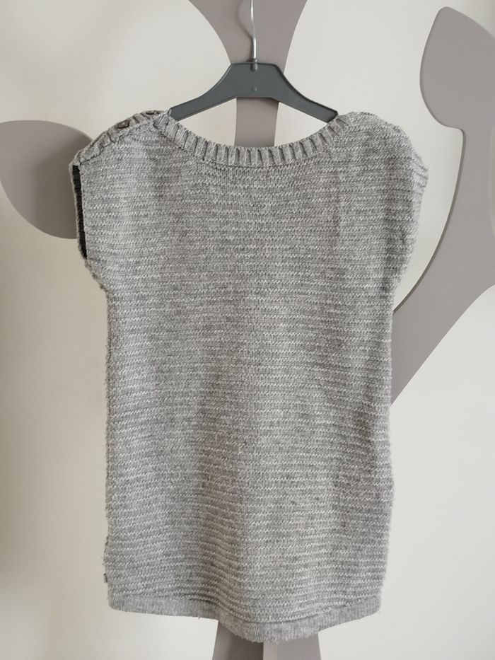 Robe manches courtes grise Okaïdi taille 8 ans - photo numéro 2