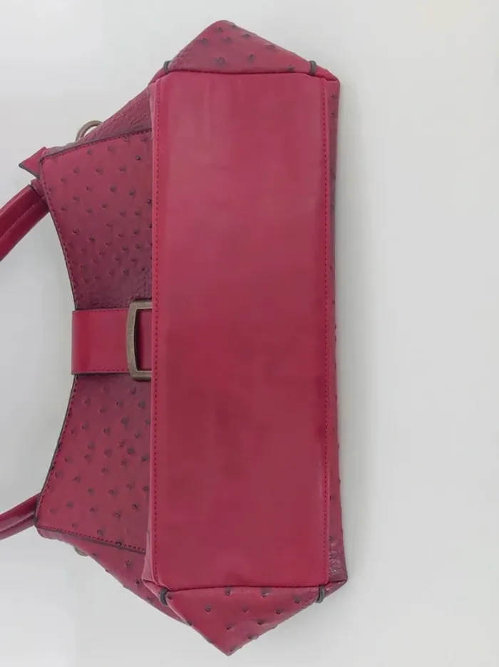 Sac effet cuir bordeaux point relief noir / Mandoline - photo numéro 13