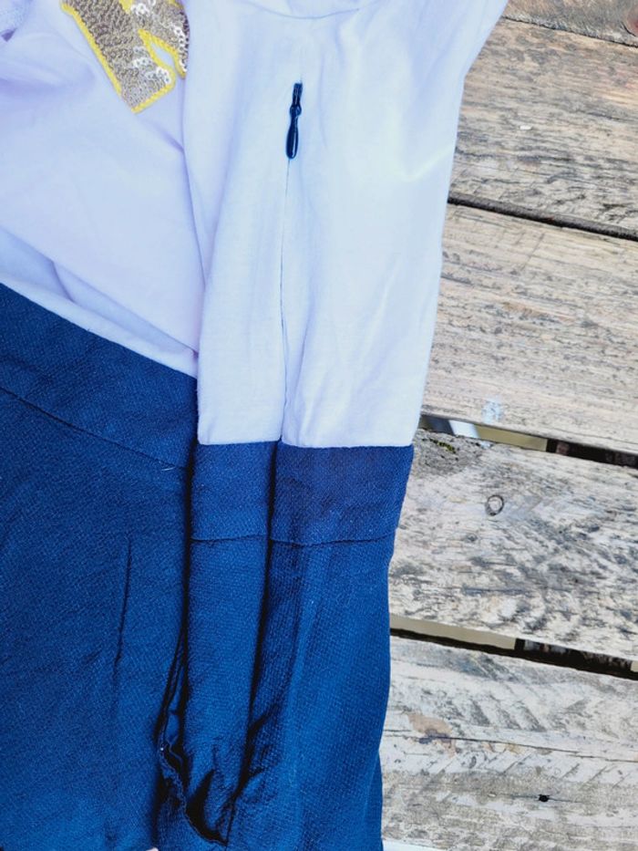 Très belle robe 👗 IKKS simple, blanche et bleue, 6 ans - photo numéro 7