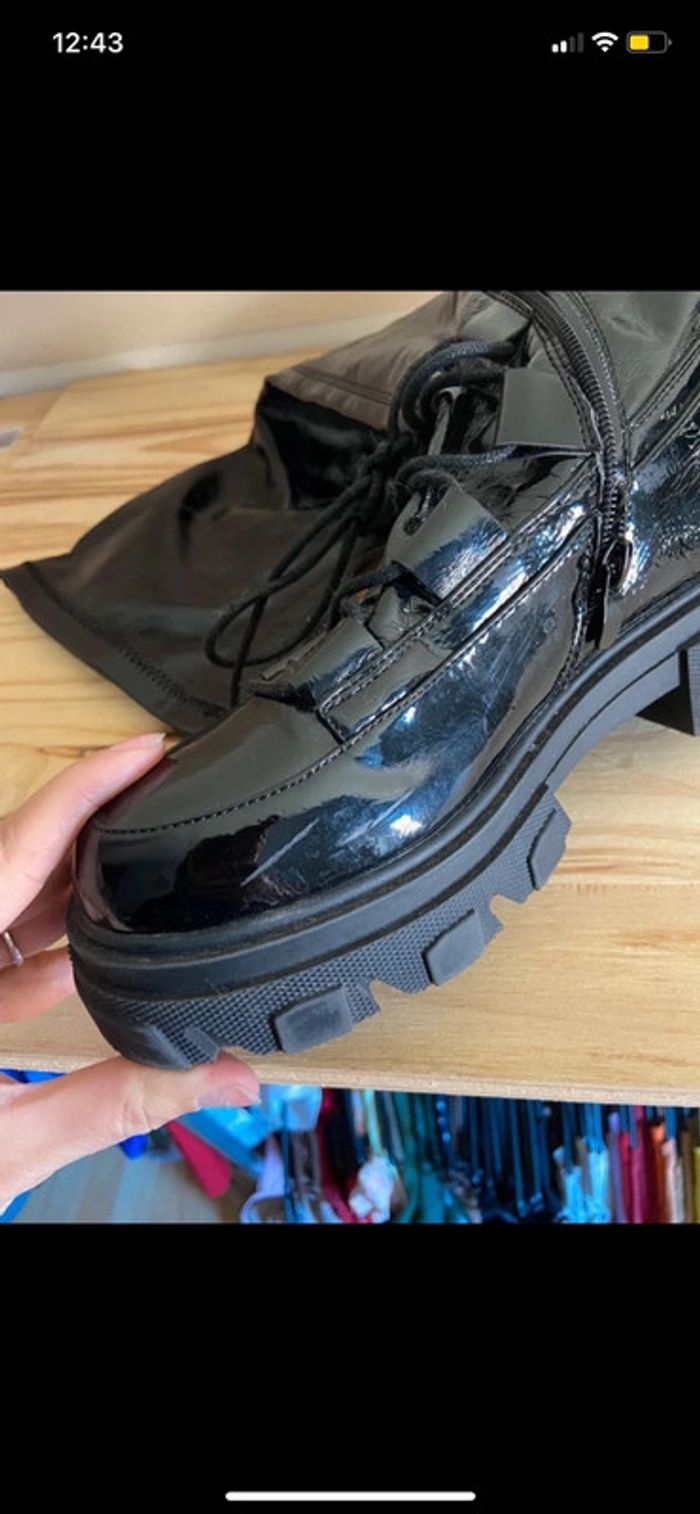 Cuissardes noires vernies - photo numéro 4