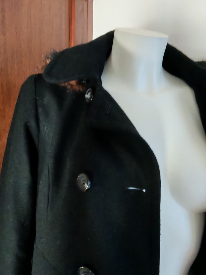 Manteau noir à capuche amovible Monoprix taille 38 made in Ukraine - photo numéro 2