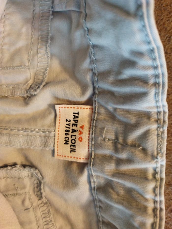 Short habillé bleu ciel 2ans 86cm - photo numéro 2