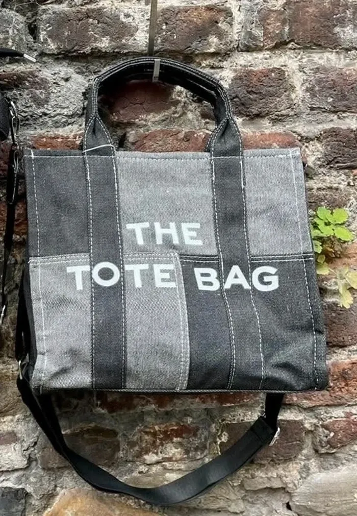 Sac à main the tote bag noir et gris neuf
